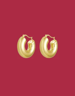 Small chunky hoop earrings