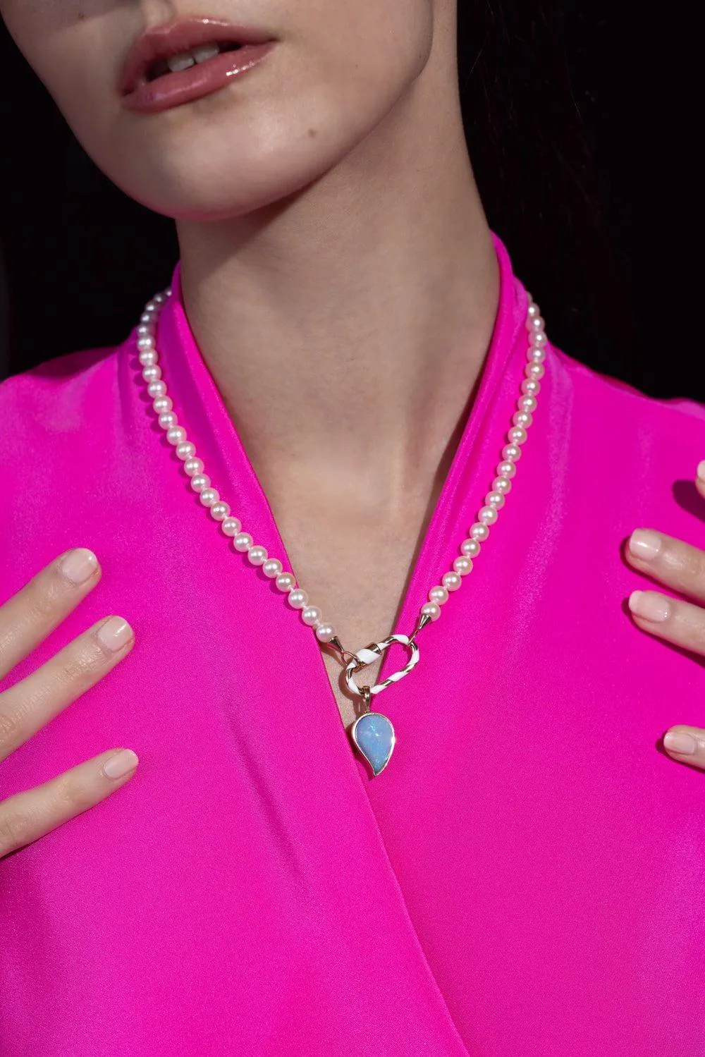 Small Opal Drop Charm