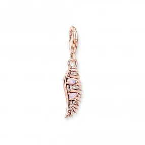 Sterling Silver Rose Gold Plated Pink Stone Phoenix Charm 1906-323-9