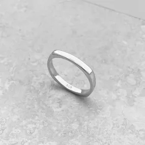 Sterling Silver Square Band Ring, Silver Ring, Stackable Ring, Silver Band, Wedding Band