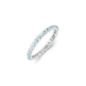 Sterling Silver Stackable Expressions Blue Topaz Ring | QSK1188
