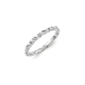 Sterling Silver Stackable Expressions Diamond Ring | QSK1081
