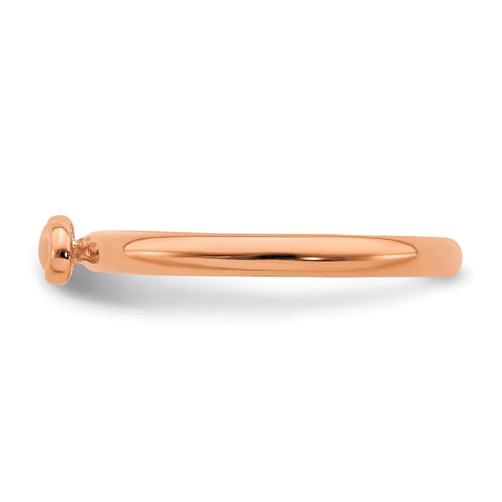 Sterling Silver Stackable Expressions Pink-plated Infinity Symbol Ring | QSK1972