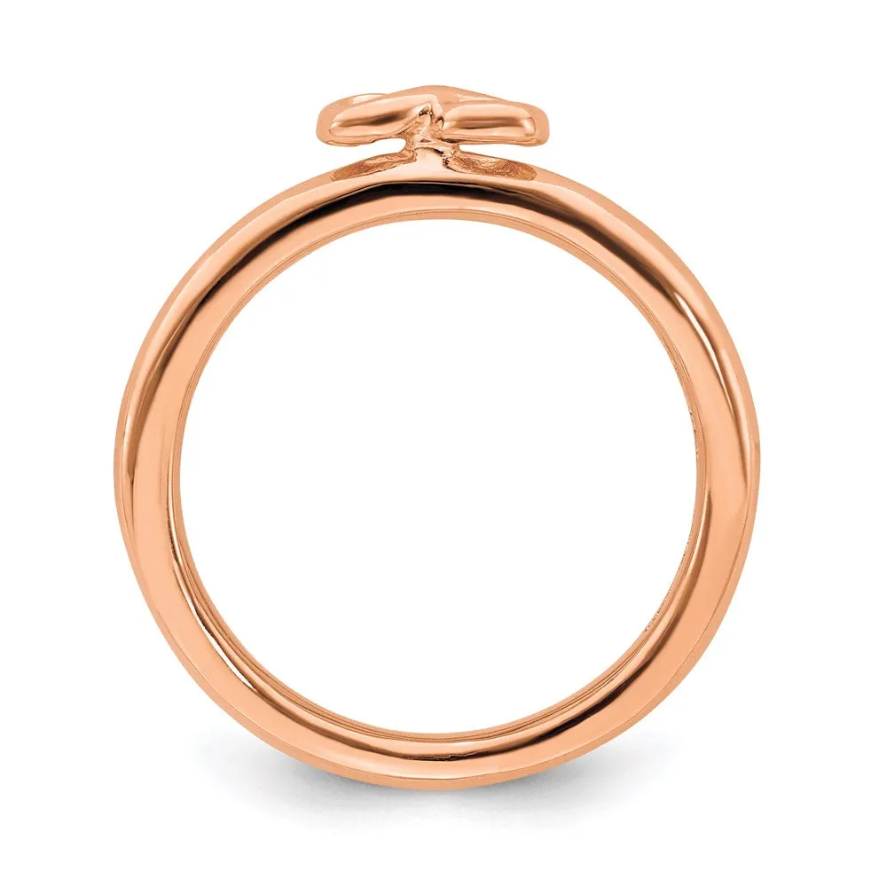 Sterling Silver Stackable Expressions Pink-plated Infinity Symbol Ring | QSK1972