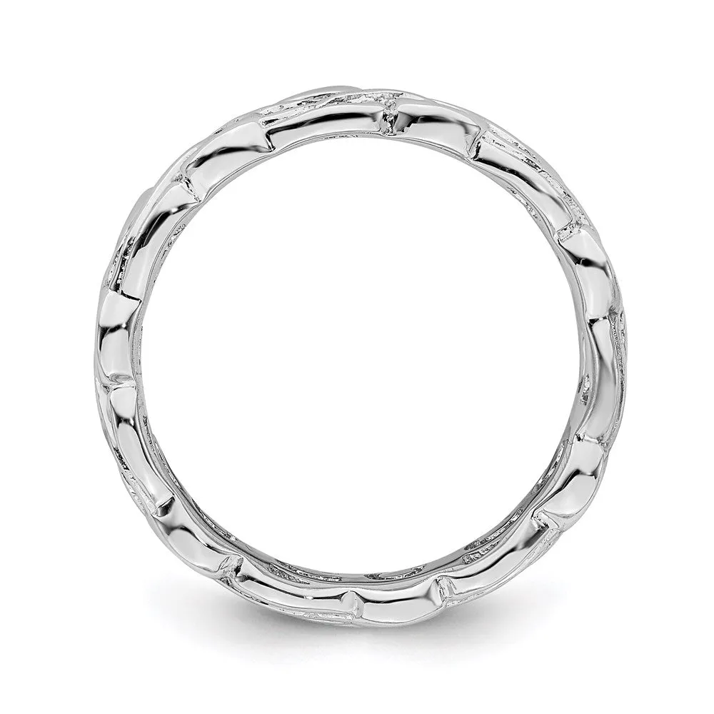 Sterling Silver Stackable Expressions Polished Ring | QSK130