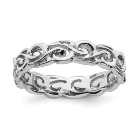Sterling Silver Stackable Expressions Polished Ring | QSK130