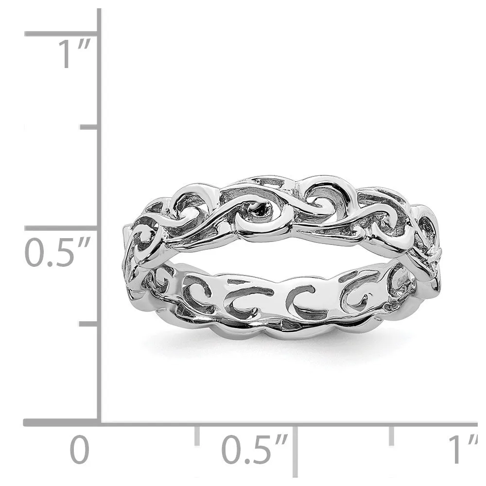 Sterling Silver Stackable Expressions Polished Ring | QSK130