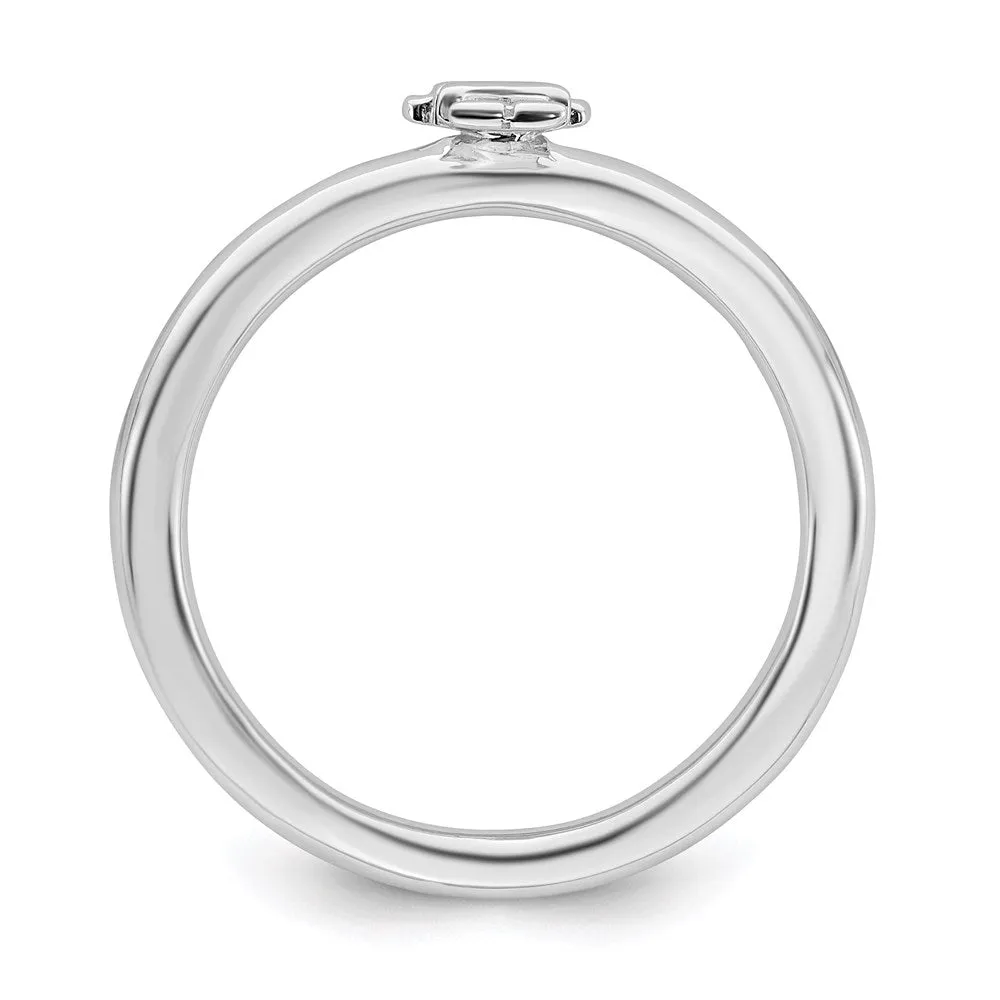 Sterling Silver Stackable Expressions Rhodium Girl Ring | QSK1936