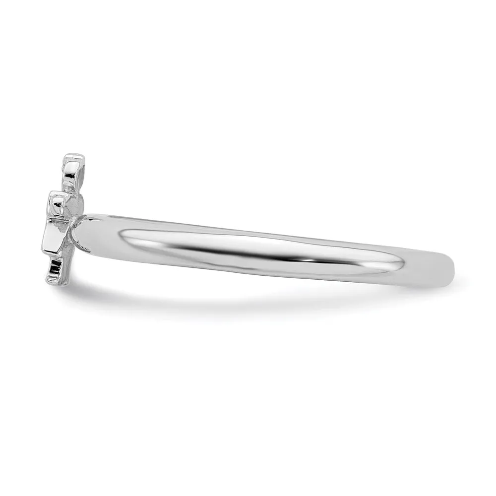 Sterling Silver Stackable Expressions Rhodium Girl Ring | QSK1936
