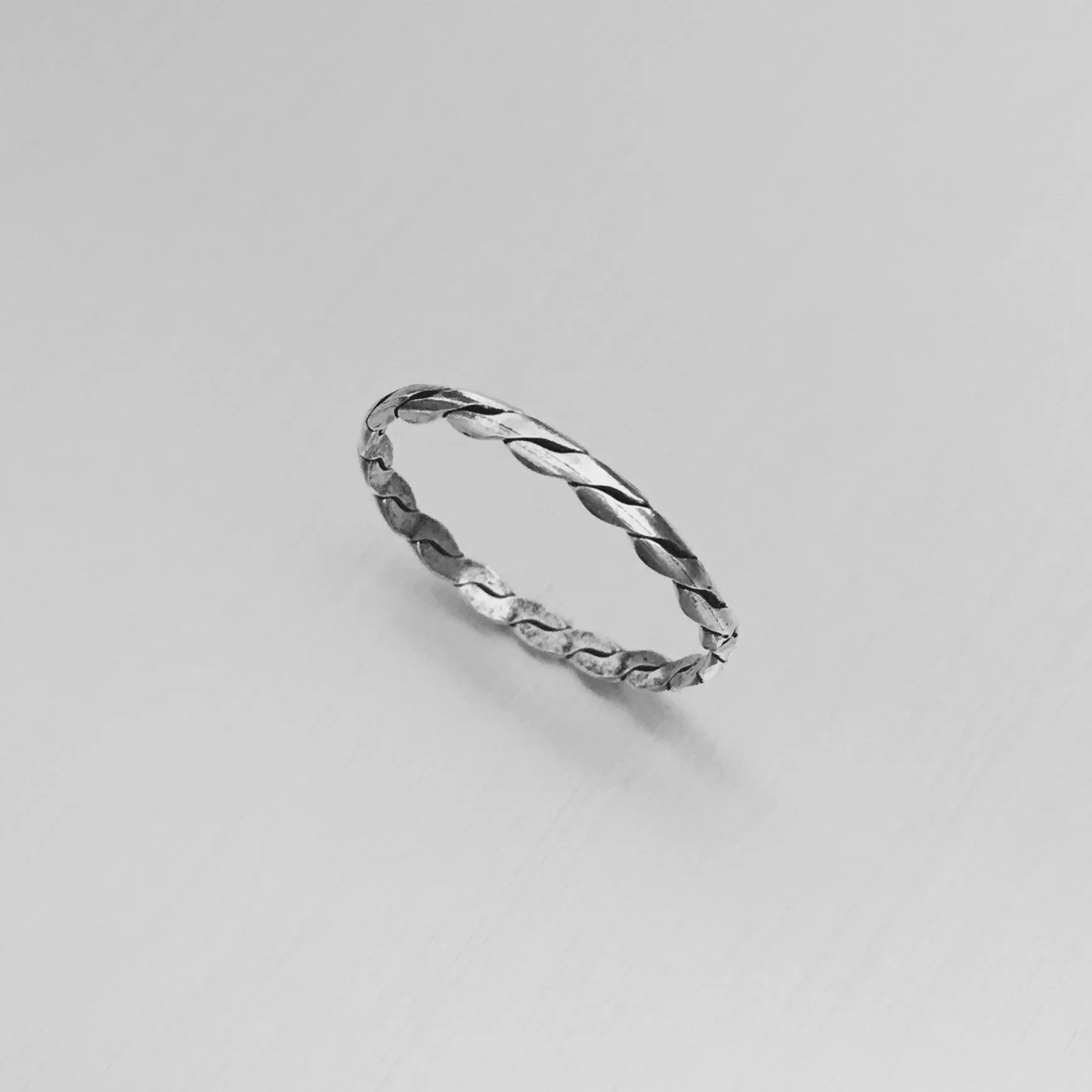 Sterling Silver Stackable Micro Twist Rings