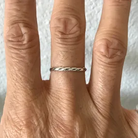 Sterling Silver Stackable Micro Twist Rings