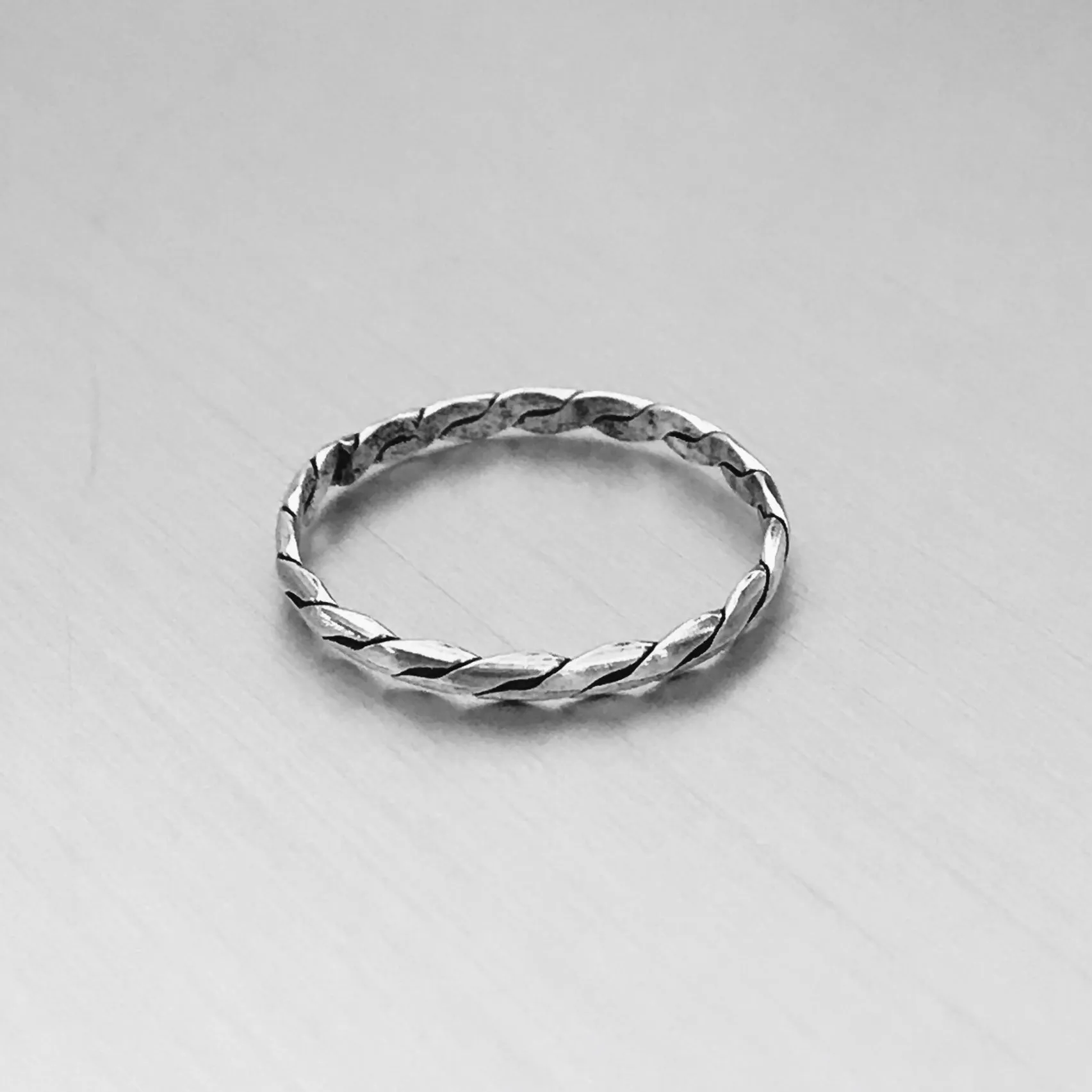 Sterling Silver Stackable Micro Twist Rings