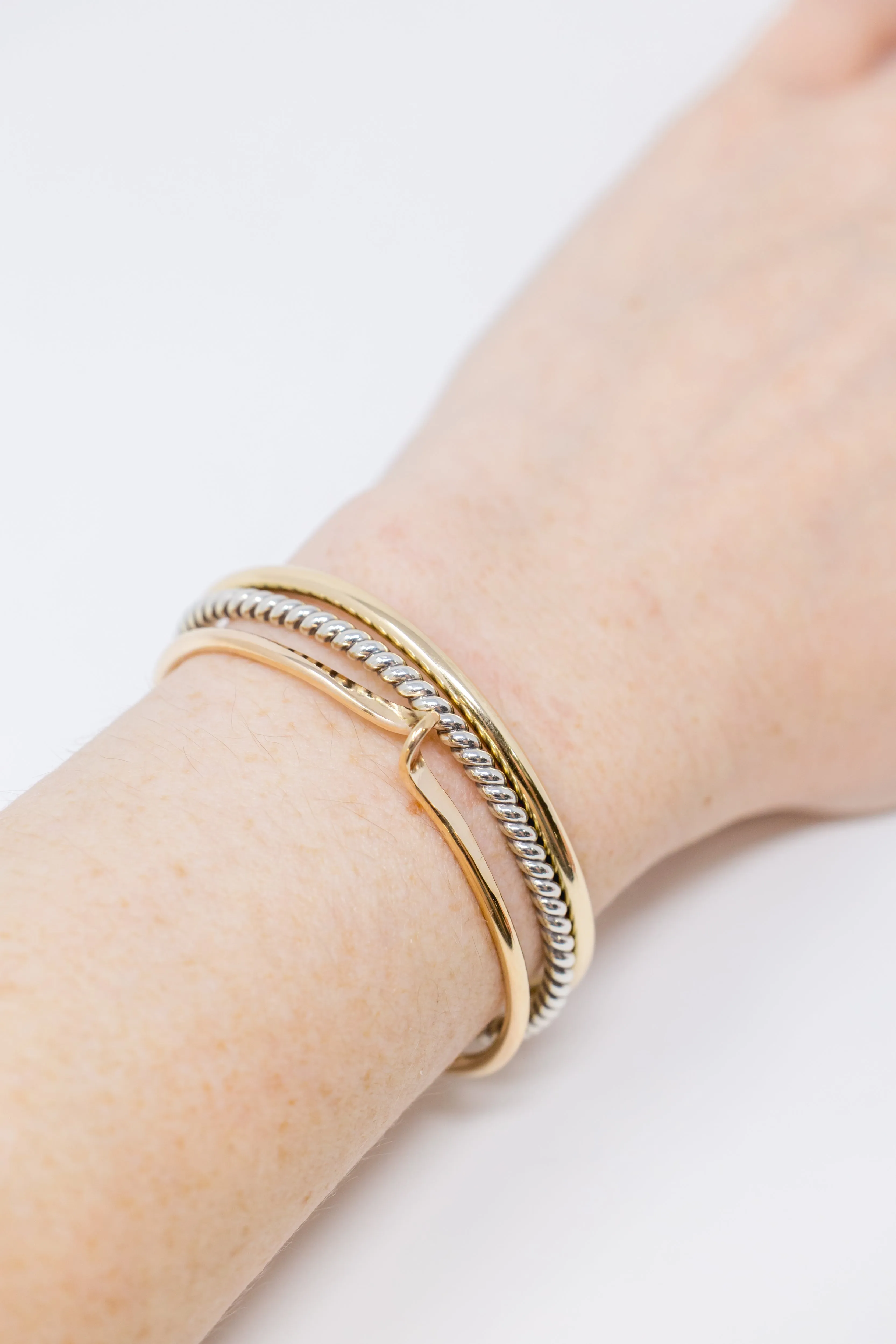 Summit Gold Bangle Cuff Bracelet