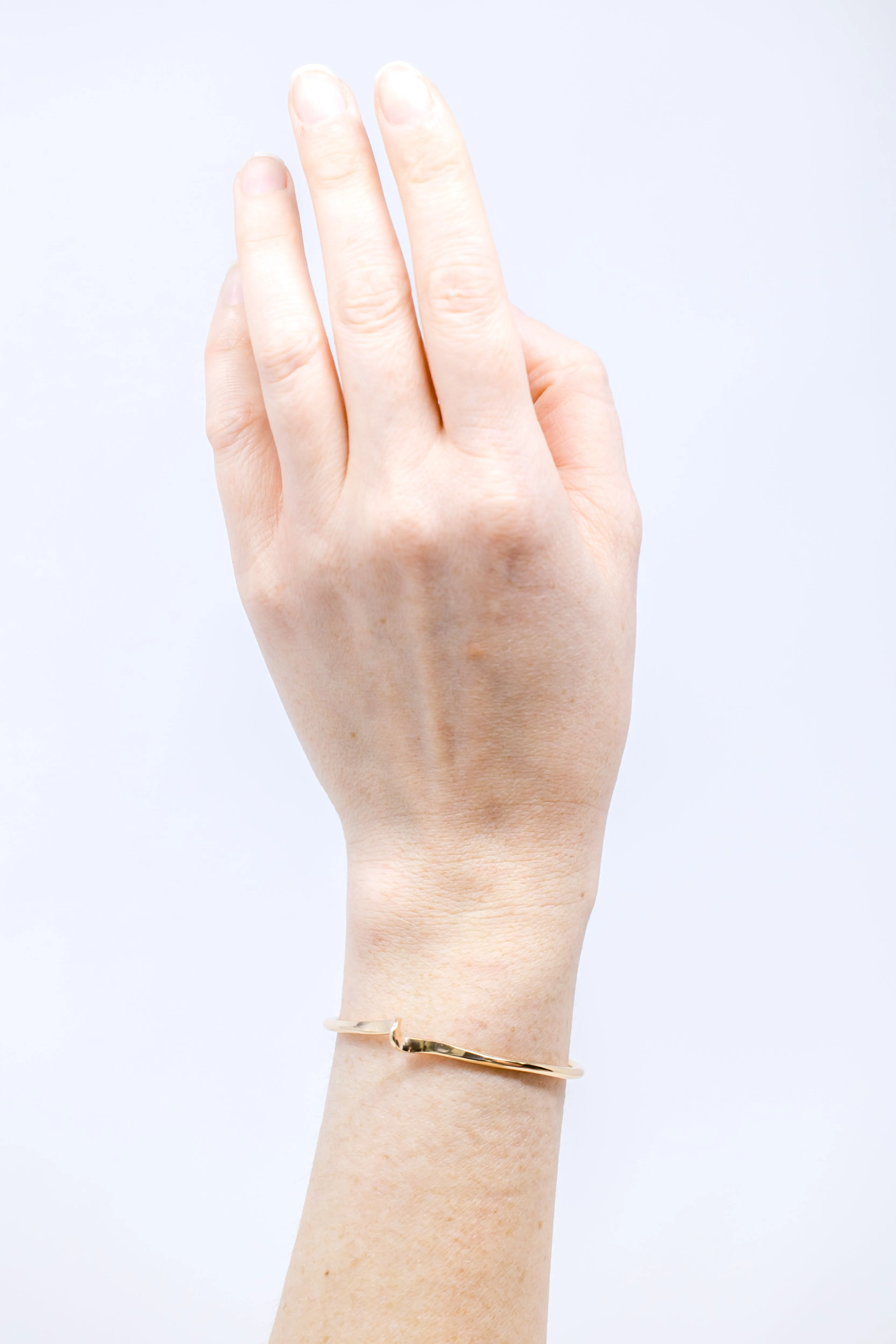 Summit Gold Bangle Cuff Bracelet