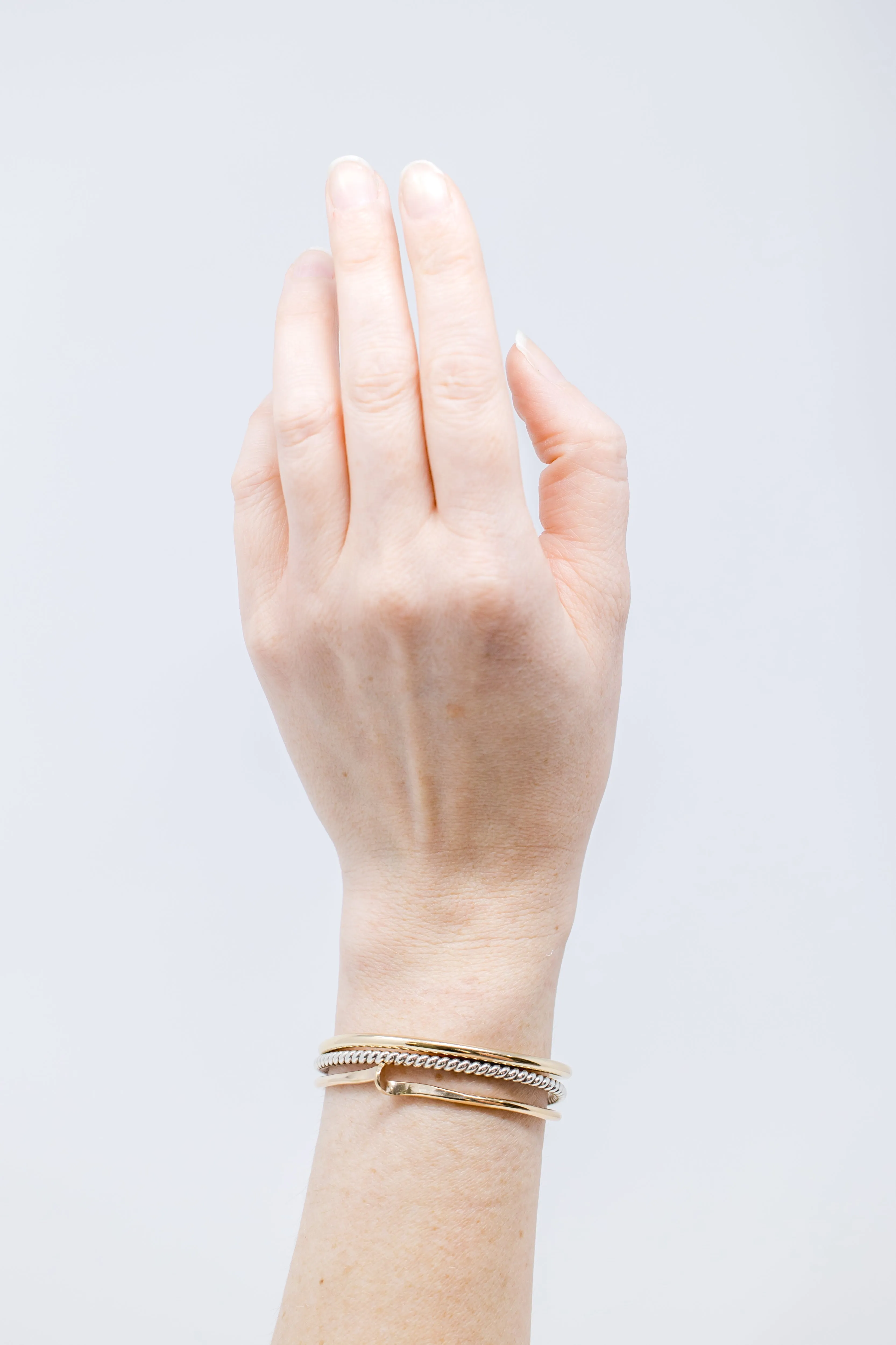 Summit Gold Bangle Cuff Bracelet