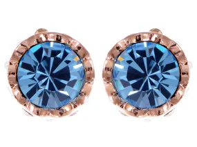 Swarovski Crystal Sapphire Blue Element Stud Earrings