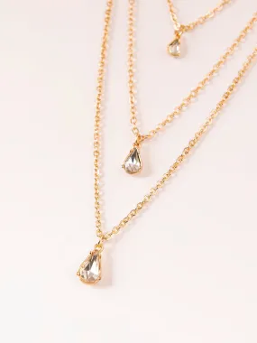 Tear Drop Pendant Necklace