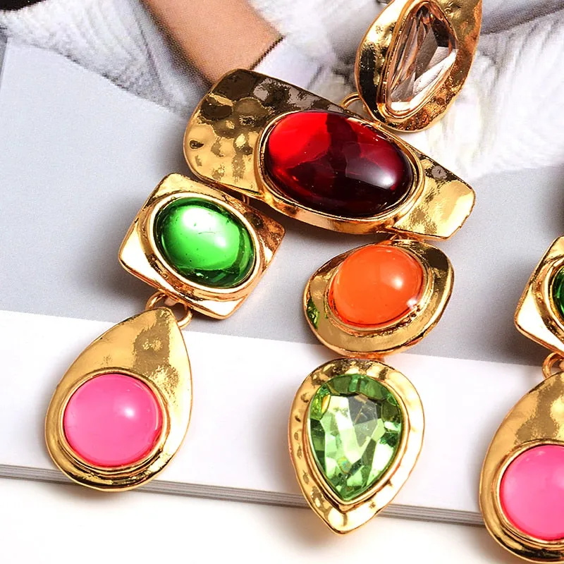TEEK - Mixed Gem Colorful Earrings