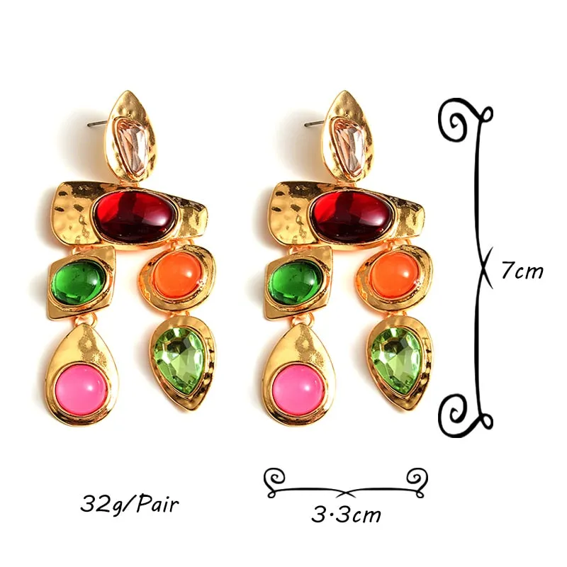 TEEK - Mixed Gem Colorful Earrings