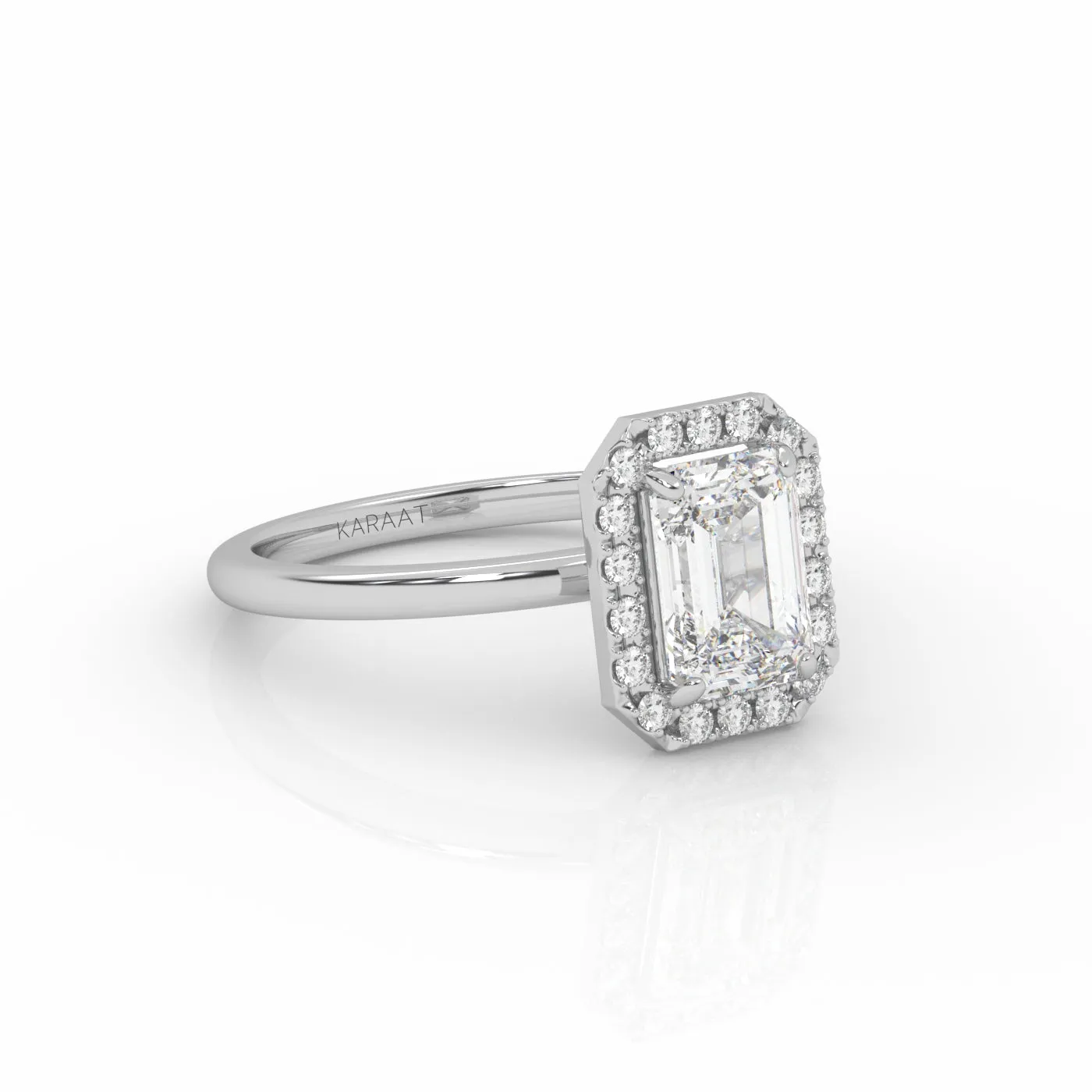 The Emerald Solitaire with Halo