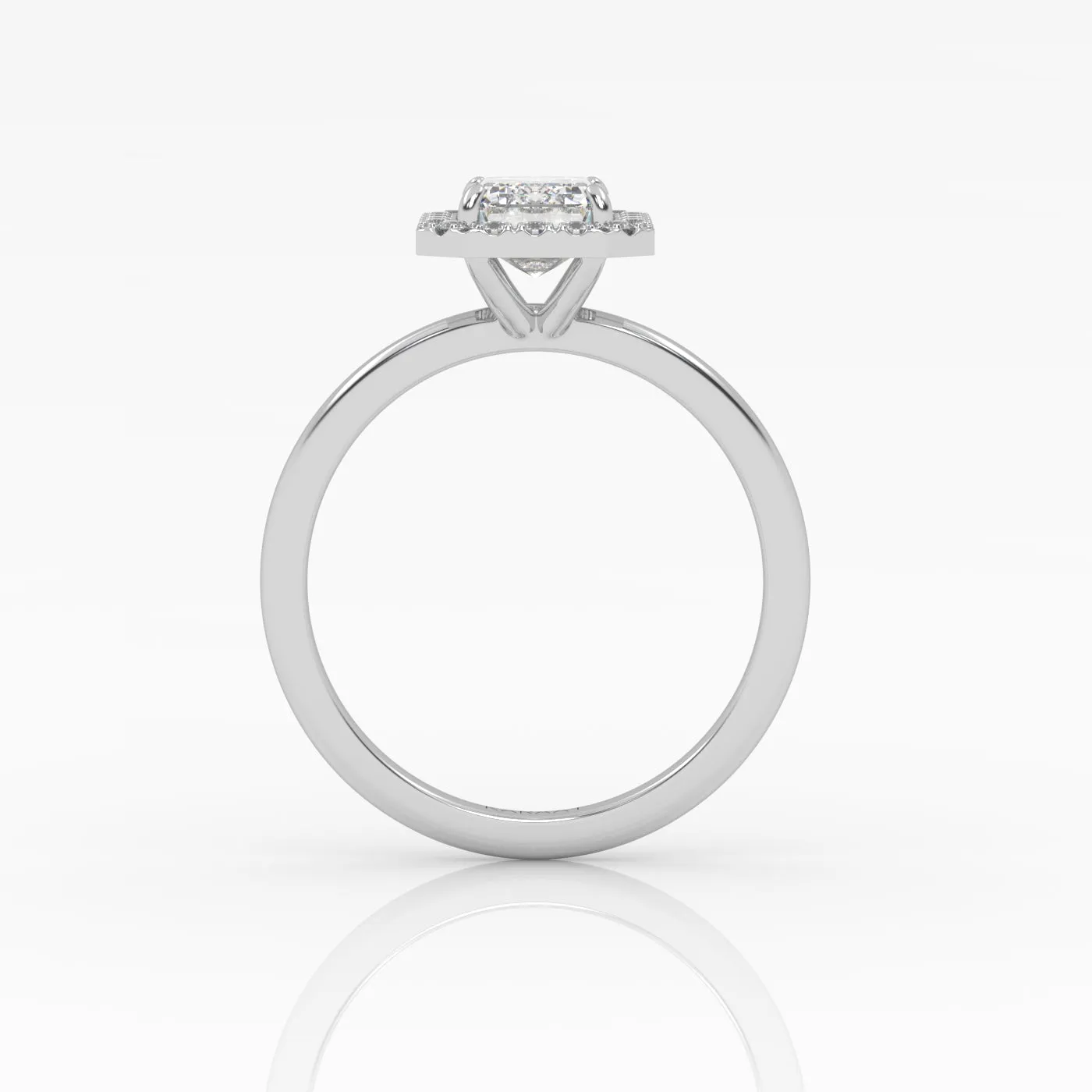 The Emerald Solitaire with Halo