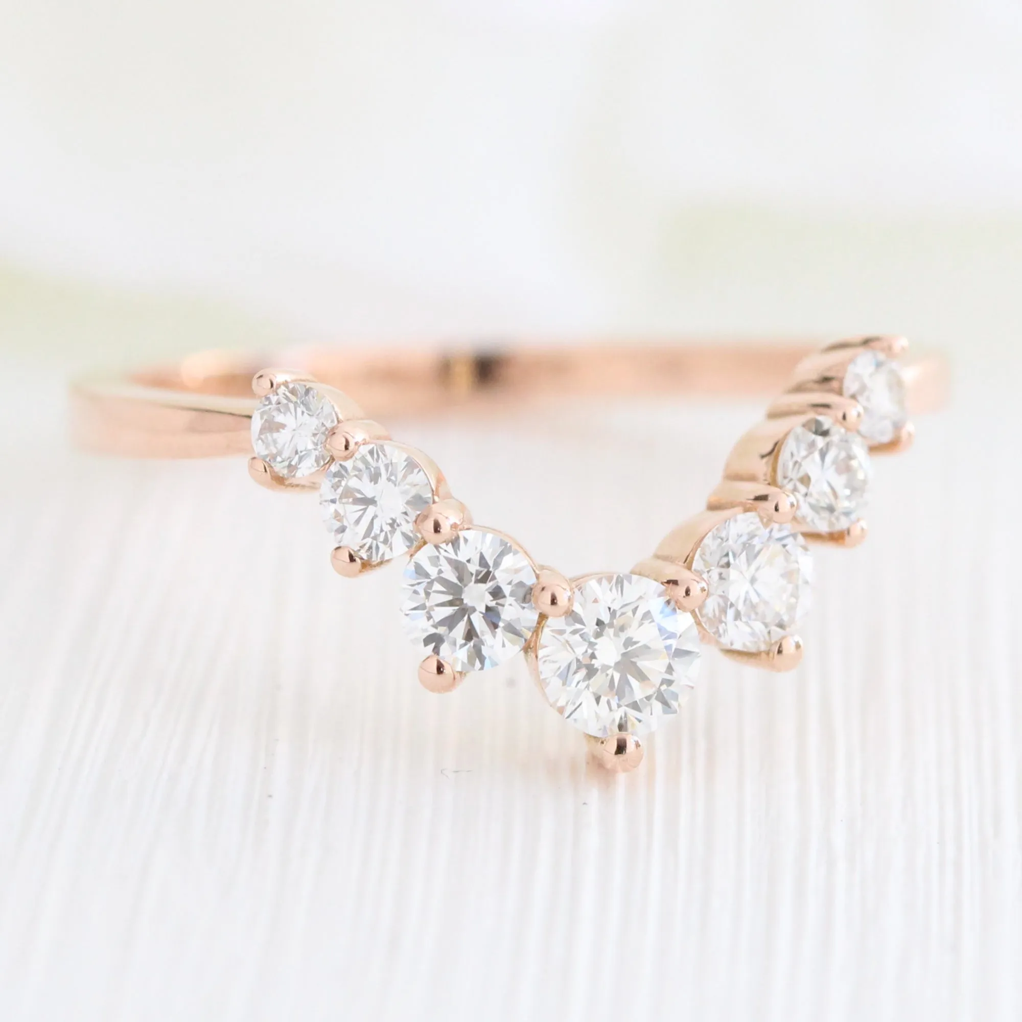 Tiara Halo Oval Ring Bridal Set w/ Green Sapphire and Large 7 Diamond U Band