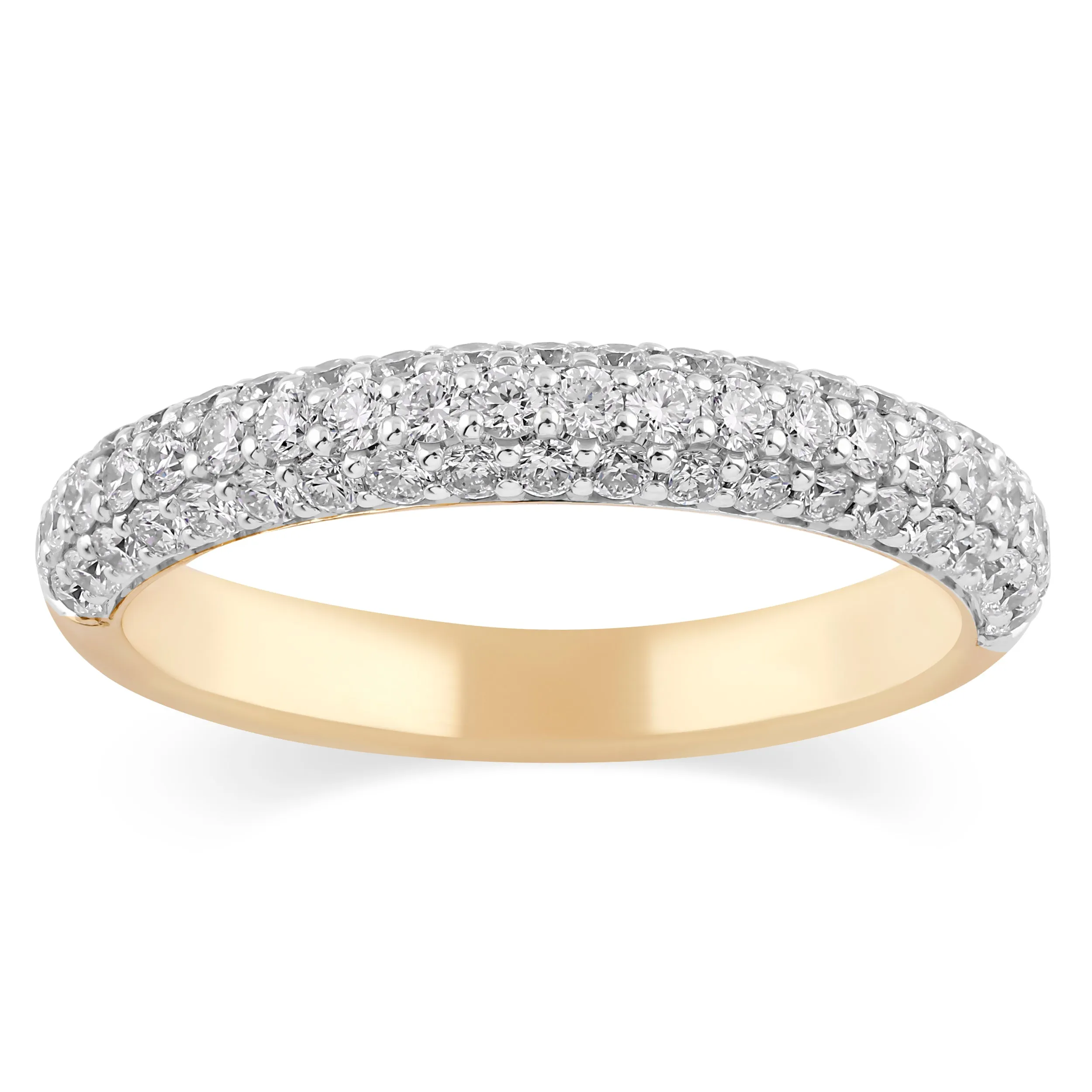 Triple Row Semi-Eternity CZ Band