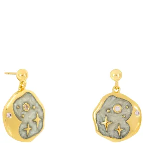 Vurchoo Starry Night Gold Stud Earrings