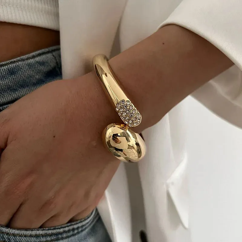 Water Resistant Wide Cuff Statement Bangles