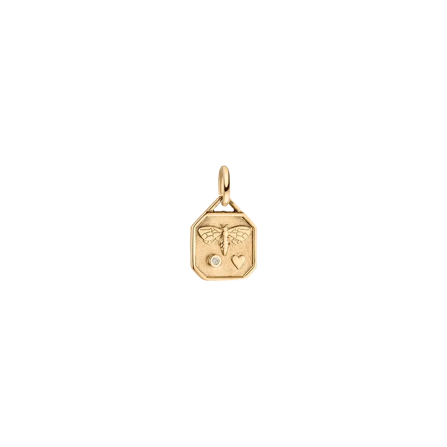 World gold day bee pendant