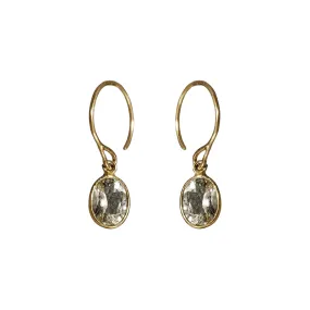 Yellow Aquamarine Earrings Gold 18k